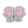 Bear paw mittens - plush fingerless glovesGloves