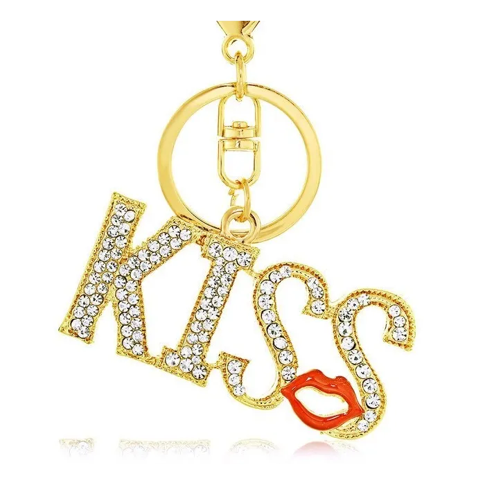Kiss letters - crystal keychainKeyrings