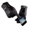 Warm leather winter gloves with touch screen functionGloves