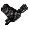 Warm leather winter gloves with touch screen functionGloves