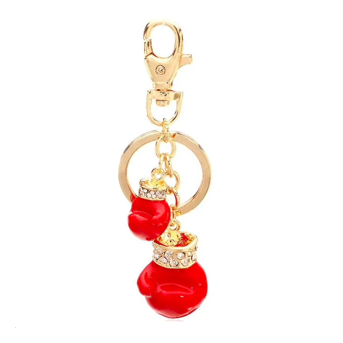Boxing gloves crystal keychain keyringKeyrings