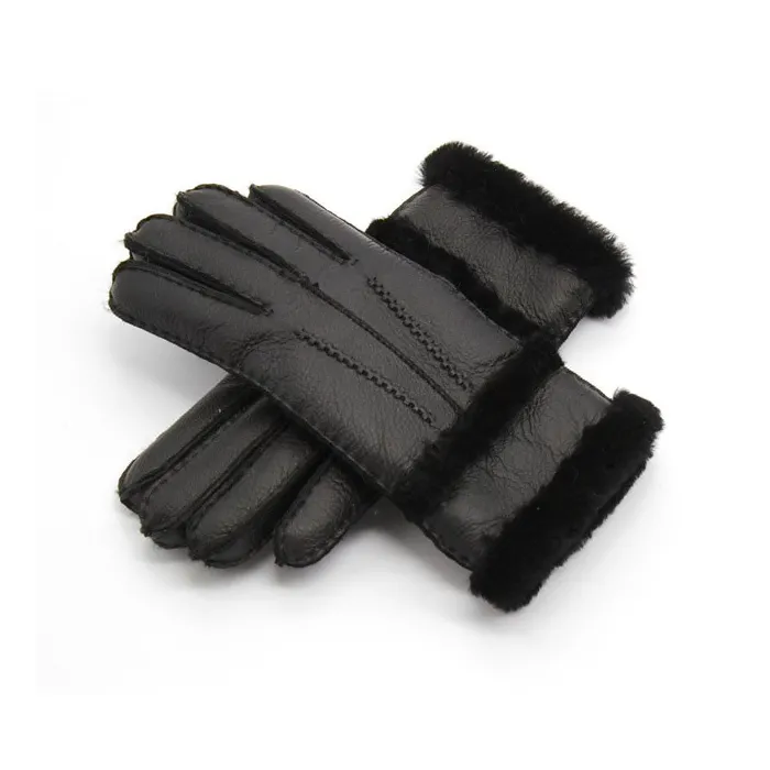 Genuine leather & cashmere & fur warm glovesGloves