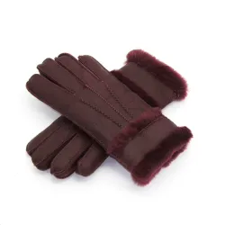 Genuine leather & cashmere & fur warm glovesGloves
