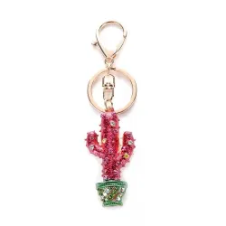 Crystal cactus keychain keyringKeyrings