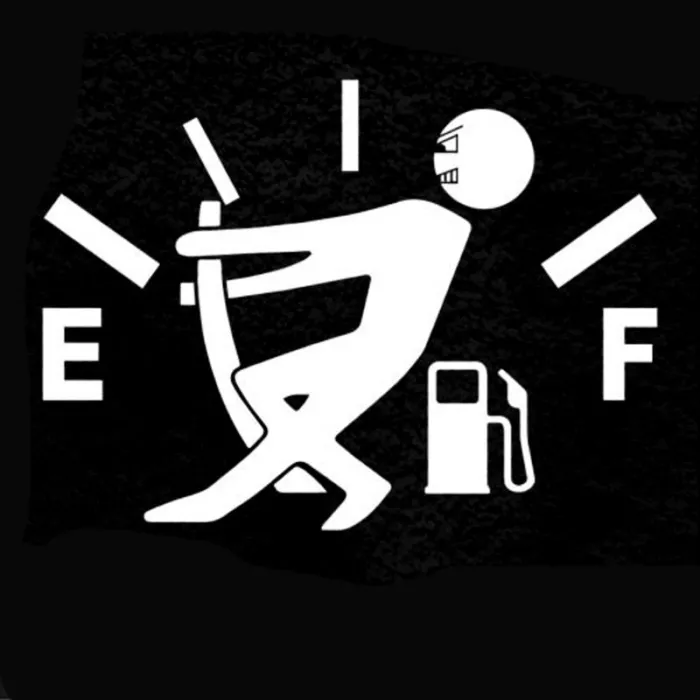 Gas - fuel - vinyl cartoon car stickerStickers