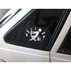 Gas - fuel - vinyl cartoon car stickerStickers