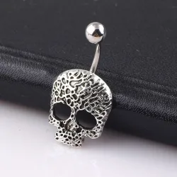 Skull - belly button ring - piercingPiercings