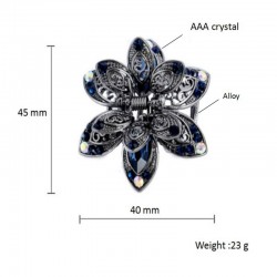 Crystal flower - hair clip