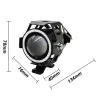 U7 Angel Eye motorcycle LED headlight with switch - fog lamp - CREE chip 3000LM - 2 piecesLights
