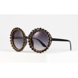 Round crystal sunglasses - UV400Sunglasses
