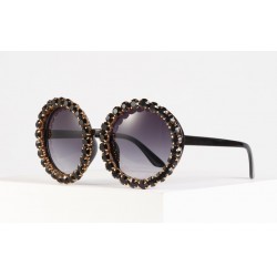 Round crystal sunglasses - UV400