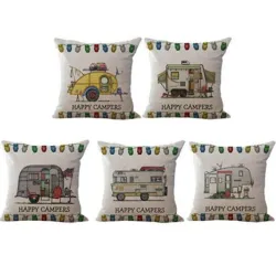 Happy Campers - linen cushion cover 45 * 45cmCushion covers