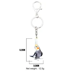 Acrylic parrot - keychainKeyrings