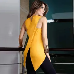 Cross irregular blouse - elegant topBlouses & shirts