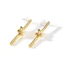 Gold knot drop - stainless steel earringsEarrings