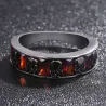 Crystal red retro gothic skull ringRings