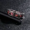 Crystal red retro gothic skull ringRings