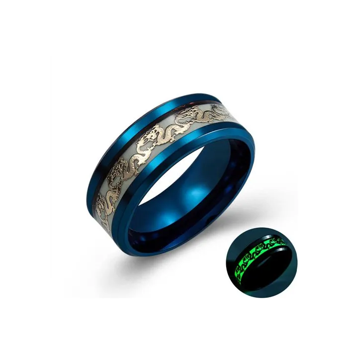 Luminous dragon - stainless steel ringRings