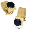 Luxury gold cufflinks with crystalCufflinks