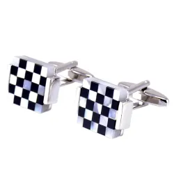 Trendy square lattice - cufflinksCufflinks