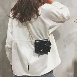 Small elegant bag with bow & chainBags