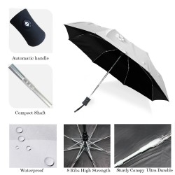 Fully automatic umbrella with 3D floral print - UV protectionOutdoor & Camping