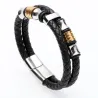 Multilayer leather bracelet with magnetic buckleBracelets