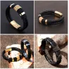 Multilayer leather bracelet with magnetic buckleBracelets