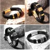 Multilayer leather bracelet with magnetic buckleBracelets