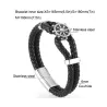 Multilayer leather bracelet with magnetic buckleBracelets