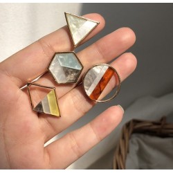 Geometric acrylic small stud earrings