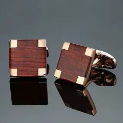 Elegant carbon fiber square cufflinksCufflinks