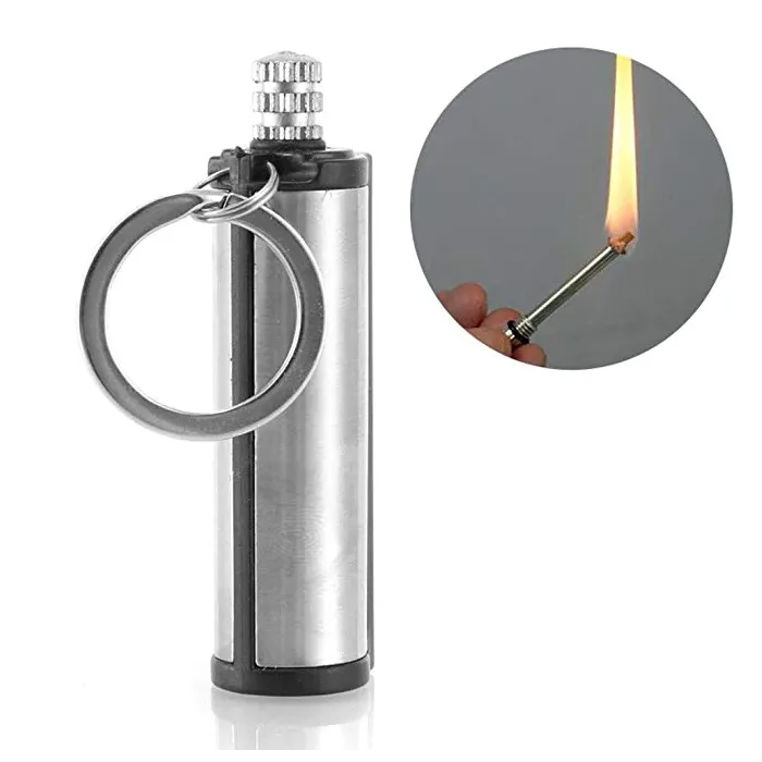 Metal flint match lighter - camping - emergency fire starter - 1500 timesSurvival tools