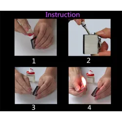 Metal flint match lighter - camping - emergency fire starter - 1500 timesSurvival tools