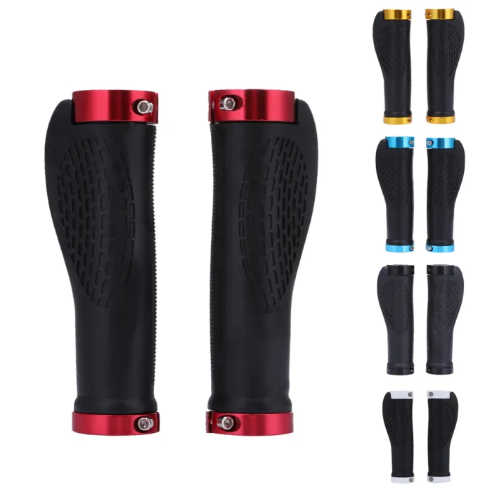 Anti-skid rubber - handlebar grips - for MTB bike - lock-on ends - 2 piecesBicycle