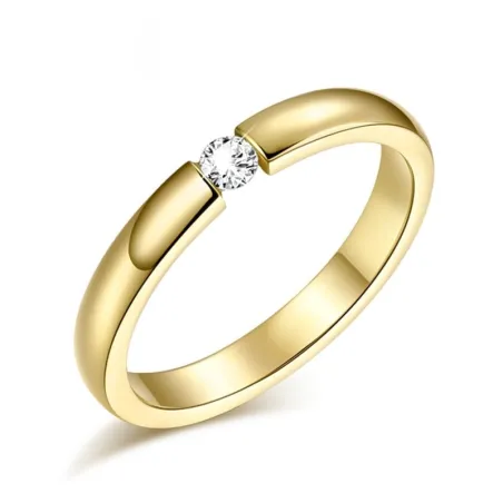 Elegant ring with crystal - stainless steelRings