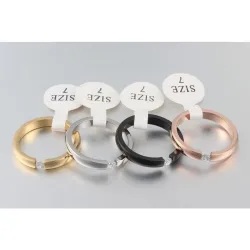 Elegant ring with crystal - stainless steelRings