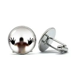 Captured glass ghost - cufflinksCufflinks