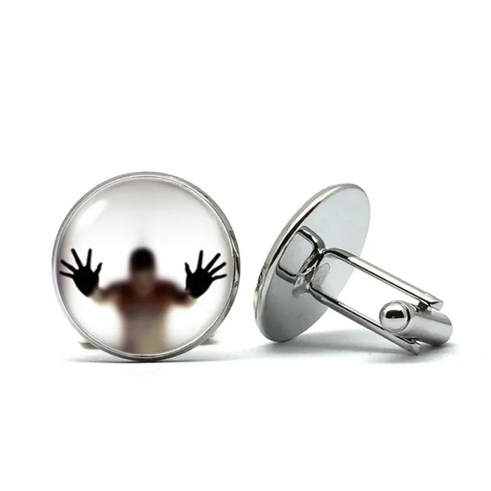 Captured glass ghost - cufflinksCufflinks