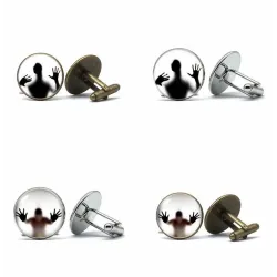Captured glass ghost - cufflinksCufflinks