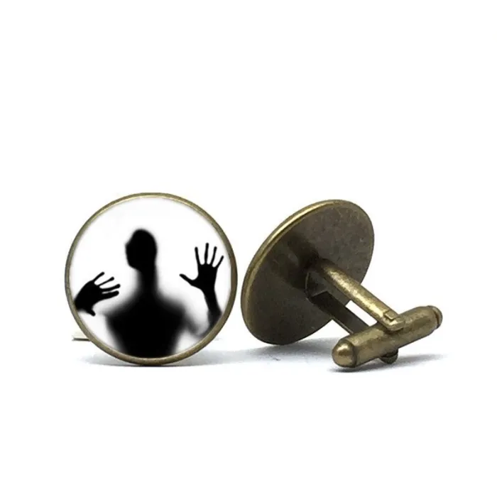 Captured glass ghost - cufflinksCufflinks