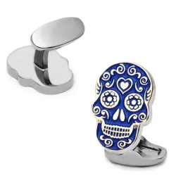 Classic cufflinks with blue skullCufflinks