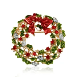 Christmas mistletoe wreath - broochBrooches