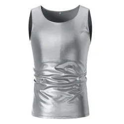 Shiny metallic t-shirt - sleeveless vestT-shirts