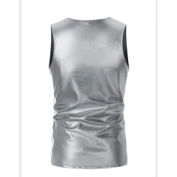Shiny metallic t-shirt - sleeveless vestT-shirts