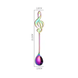 Decorative spoon with music note for tea & coffee & desserts - stainless steelCutlery