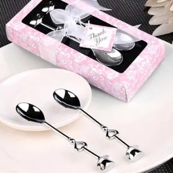 Stainless steel teaspoons with heart - 2 piecesCutlery