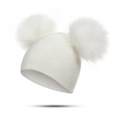 Children's winter hat with fur pom pomHats & caps