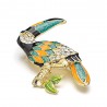 Elegant brooch with crystal toucan birdBrooches