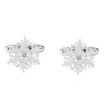 Silver cufflinks with snowflake and Christmas treeCufflinks